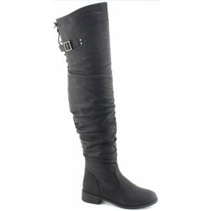 Knee length boots- black color